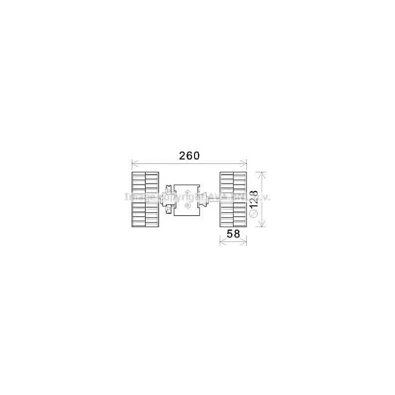 Moteur électrique, pulseur d'air habitacle AVA QUALITY COOLING MS8645