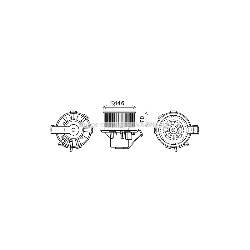 Moteur électrique, pulseur d'air habitacle AVA QUALITY COOLING MS8648