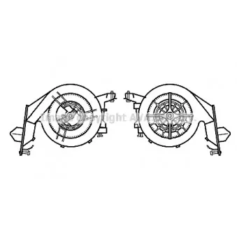 Moteur électrique, pulseur d'air habitacle AVA QUALITY COOLING MS8660