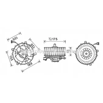 Moteur électrique, pulseur d'air habitacle AVA QUALITY COOLING MS8661