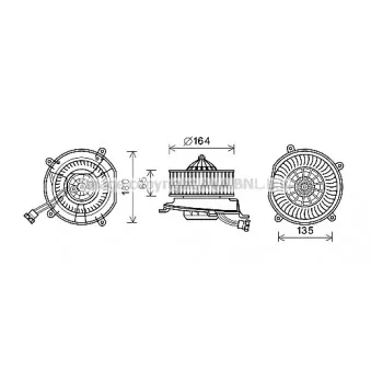 Moteur électrique, pulseur d'air habitacle AVA QUALITY COOLING MS8674