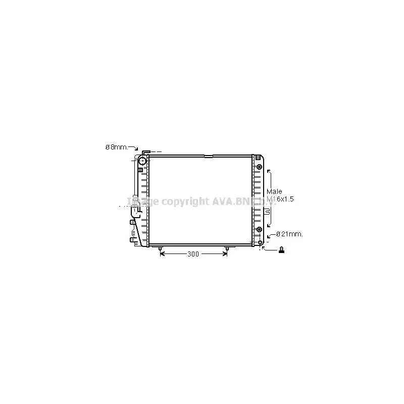 Radiateur, refroidissement du moteur AVA QUALITY COOLING MSA2072