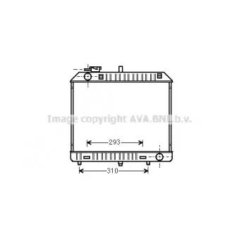 Radiateur, refroidissement du moteur AVA QUALITY COOLING MSA2127