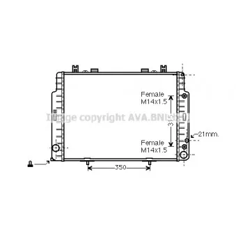 Radiateur, refroidissement du moteur AVA QUALITY COOLING