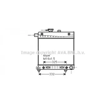 Radiateur, refroidissement du moteur AVA QUALITY COOLING MSA2150