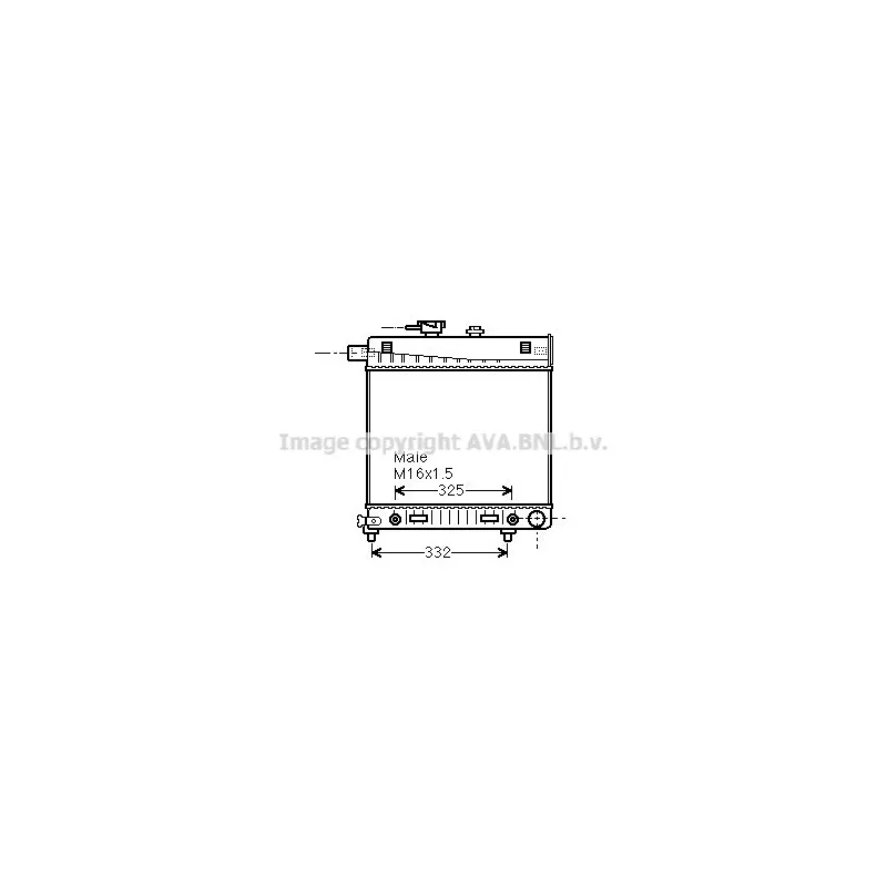 Radiateur, refroidissement du moteur AVA QUALITY COOLING MSA2150