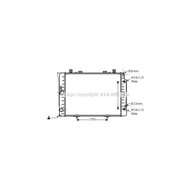 Radiateur, refroidissement du moteur AVA QUALITY COOLING MSA2151