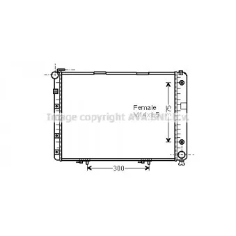 Radiateur, refroidissement du moteur AVA QUALITY COOLING MSA2154