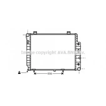 Radiateur, refroidissement du moteur AVA QUALITY COOLING MSA2156