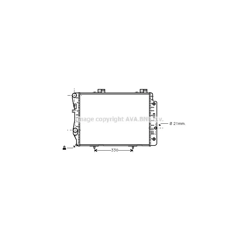Radiateur, refroidissement du moteur AVA QUALITY COOLING MSA2173