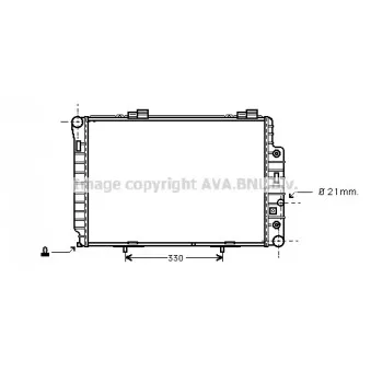 Radiateur, refroidissement du moteur AVA QUALITY COOLING MSA2174