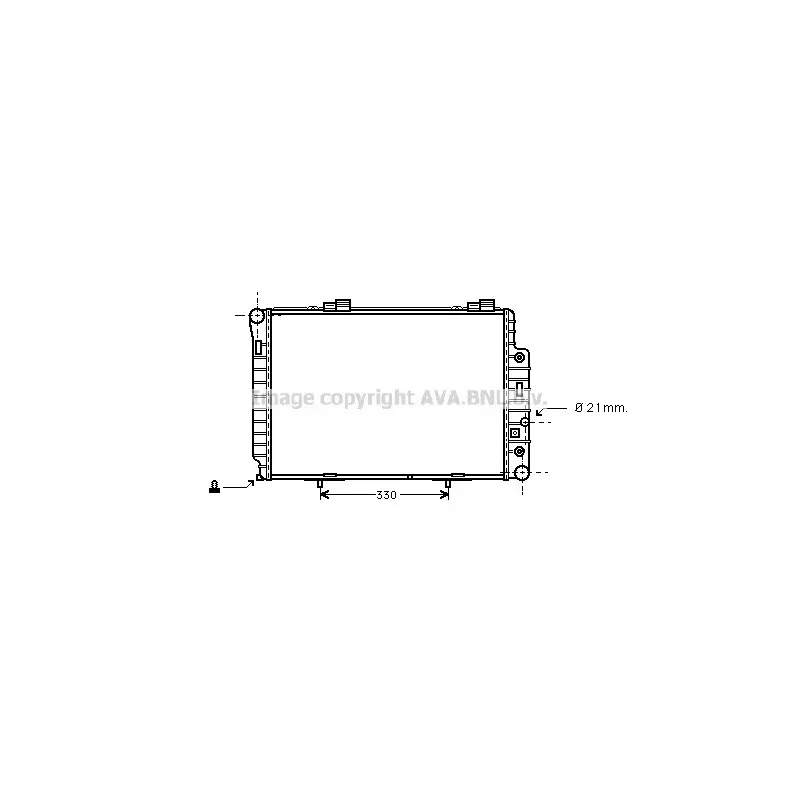 Radiateur, refroidissement du moteur AVA QUALITY COOLING MSA2174