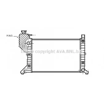 Radiateur, refroidissement du moteur AVA QUALITY COOLING MSA2181