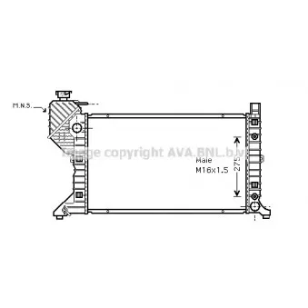 Radiateur, refroidissement du moteur AVA QUALITY COOLING MSA2182