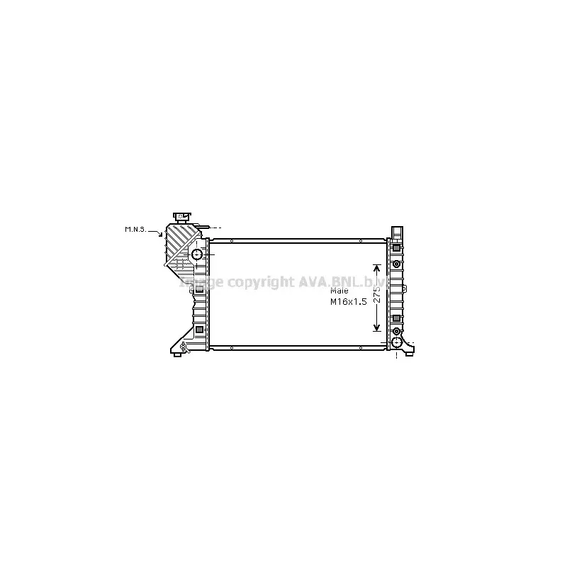 Radiateur, refroidissement du moteur AVA QUALITY COOLING MSA2182