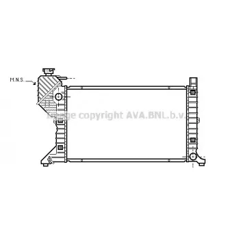 Radiateur, refroidissement du moteur AVA QUALITY COOLING MSA2183