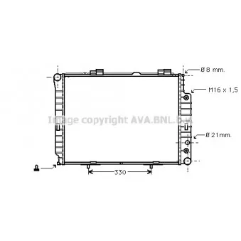 Radiateur, refroidissement du moteur AVA QUALITY COOLING MSA2189