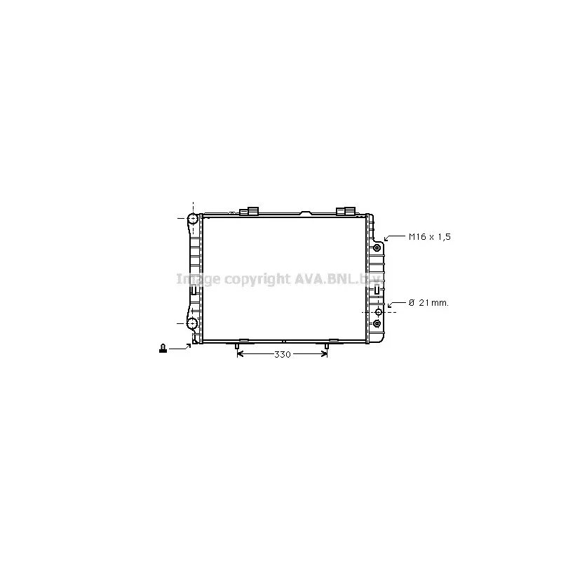 Radiateur, refroidissement du moteur AVA QUALITY COOLING MSA2190