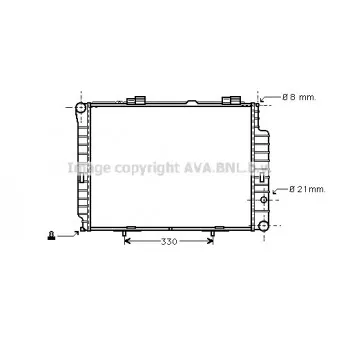 Radiateur, refroidissement du moteur AVA QUALITY COOLING MSA2191
