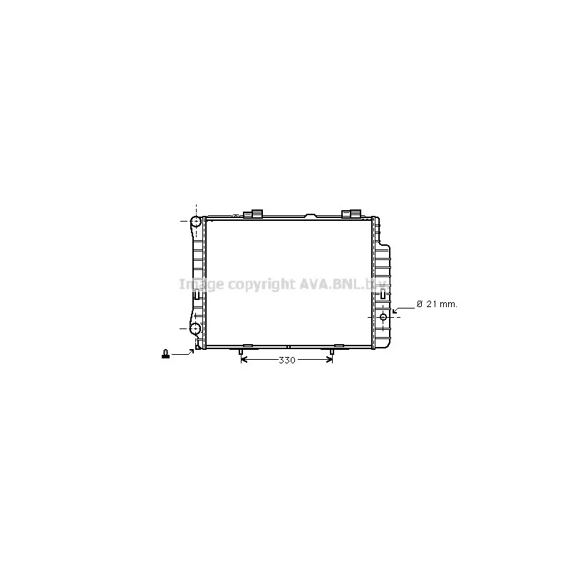 Radiateur, refroidissement du moteur AVA QUALITY COOLING MSA2192