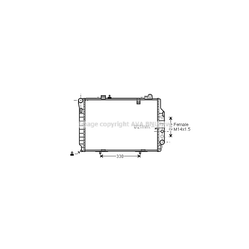 Radiateur, refroidissement du moteur AVA QUALITY COOLING MSA2203
