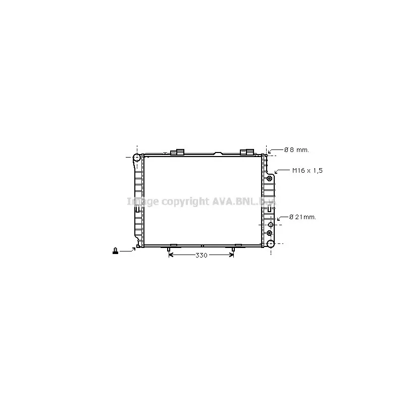 Radiateur, refroidissement du moteur AVA QUALITY COOLING MSA2214
