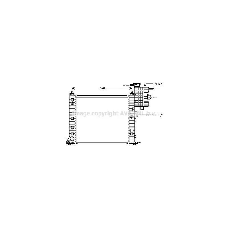 Radiateur, refroidissement du moteur AVA QUALITY COOLING MSA2216