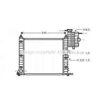 Radiateur, refroidissement du moteur AVA QUALITY COOLING MSA2218
