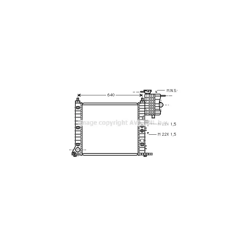 Radiateur, refroidissement du moteur AVA QUALITY COOLING MSA2218