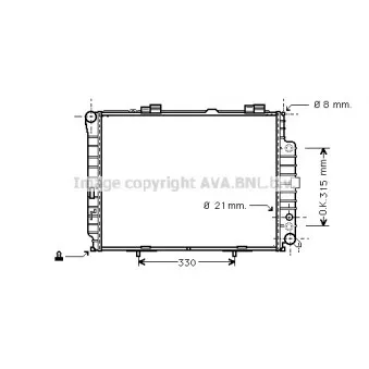 Radiateur, refroidissement du moteur AVA QUALITY COOLING MSA2228