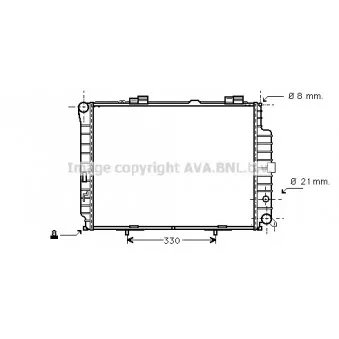 Radiateur, refroidissement du moteur AVA QUALITY COOLING MSA2231