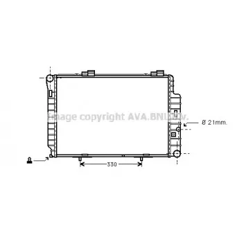 Radiateur, refroidissement du moteur AVA QUALITY COOLING MSA2234