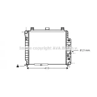 Radiateur, refroidissement du moteur AVA QUALITY COOLING MSA2238