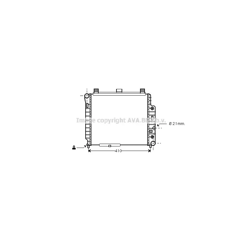 Radiateur, refroidissement du moteur AVA QUALITY COOLING MSA2238