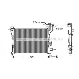 Radiateur, refroidissement du moteur AVA QUALITY COOLING MSA2247