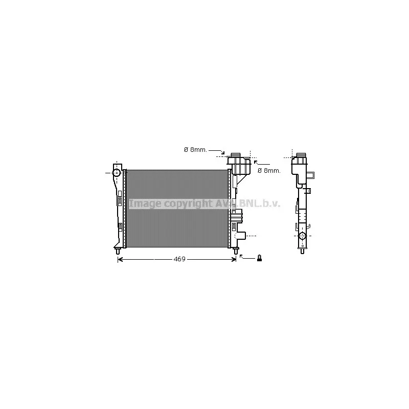 Radiateur, refroidissement du moteur AVA QUALITY COOLING MSA2247