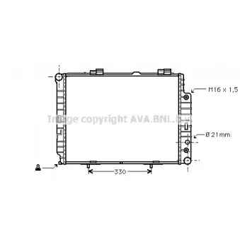 Radiateur, refroidissement du moteur AVA QUALITY COOLING MSA2283