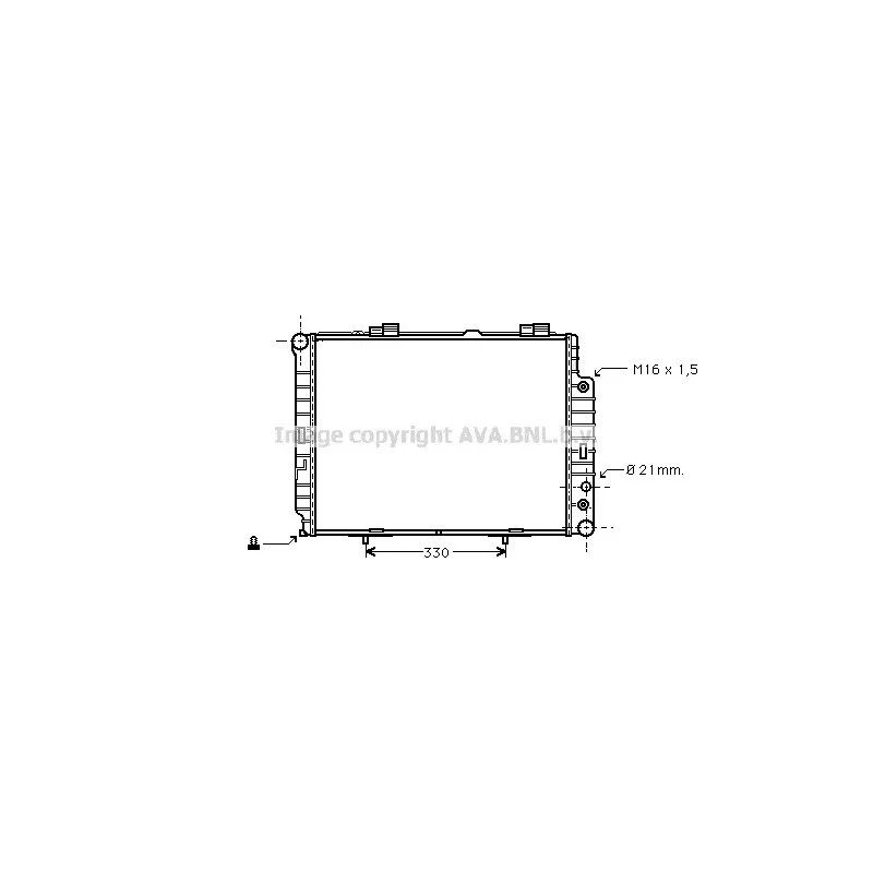 Radiateur, refroidissement du moteur AVA QUALITY COOLING MSA2283