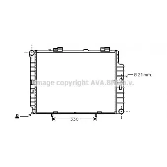Radiateur, refroidissement du moteur AVA QUALITY COOLING MSA2287