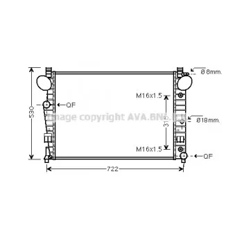 Radiateur, refroidissement du moteur AVA QUALITY COOLING MSA2301