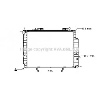 Radiateur, refroidissement du moteur AVA QUALITY COOLING MSA2302