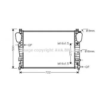 Radiateur, refroidissement du moteur AVA QUALITY COOLING MSA2306