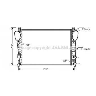 Radiateur, refroidissement du moteur AVA QUALITY COOLING MSA2309