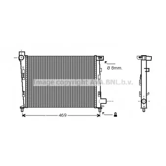 Radiateur, refroidissement du moteur AVA QUALITY COOLING MSA2310
