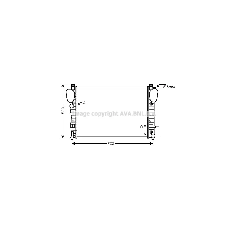 Radiateur, refroidissement du moteur AVA QUALITY COOLING MSA2311