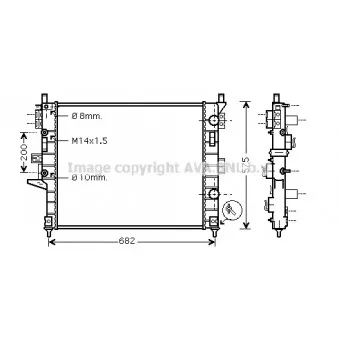Radiateur, refroidissement du moteur AVA QUALITY COOLING