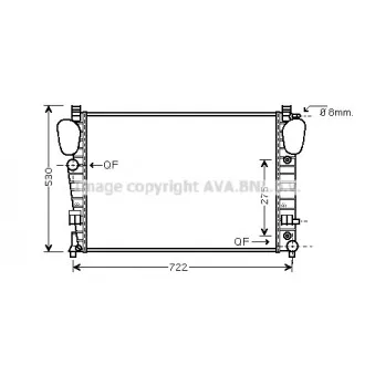 Radiateur, refroidissement du moteur AVA QUALITY COOLING MSA2334