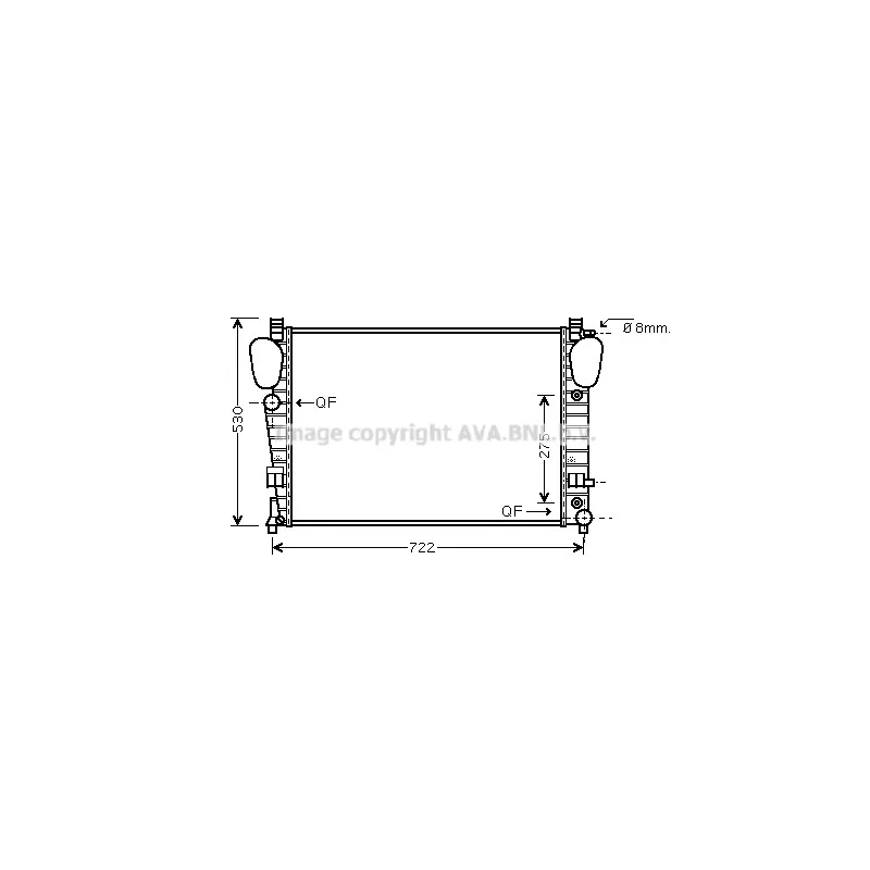 Radiateur, refroidissement du moteur AVA QUALITY COOLING MSA2334