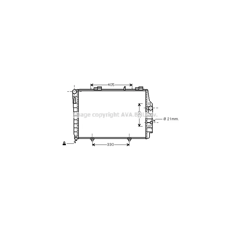 Radiateur, refroidissement du moteur AVA QUALITY COOLING MSA2337