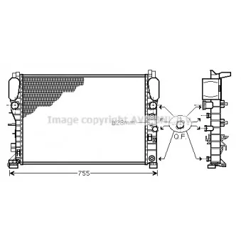 Radiateur, refroidissement du moteur AVA QUALITY COOLING MSA2341